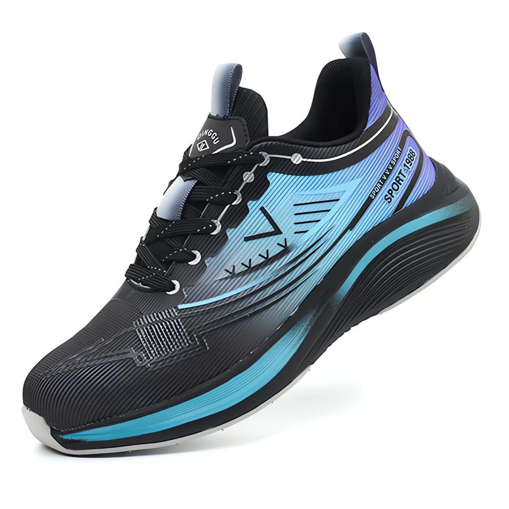 Fashion Labor Protection Shoes Anti-smashing Anti-piercing Lightweight Breathable Safety Shoes Steel Toe Work Boots for Men