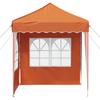 Pop Up Party Tent 195 X 195 X 245 Cm Orange Oxford Fabric