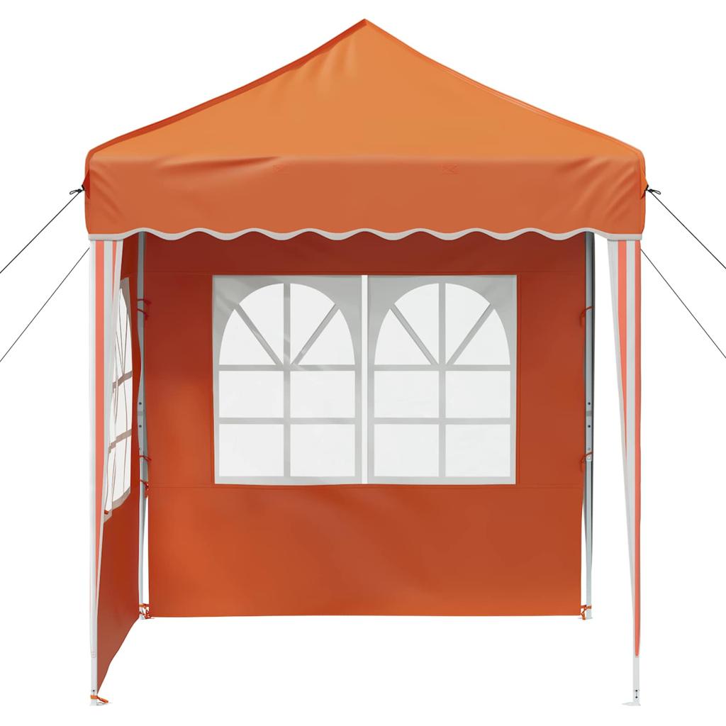 Pop Up Party Tent 195 X 195 X 245 Cm Orange Oxford Fabric
