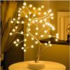 Plastic Bonsai Trees Lamp, Diy Artificial Tree Lamp With 36 Pearls Led,Touch Switch, Or Battery For Christmas Desktop Indoor Decoration