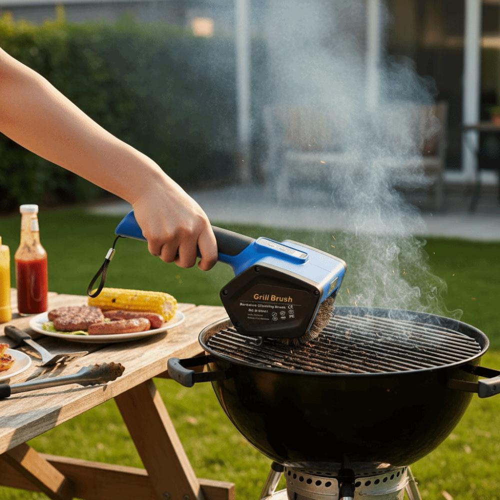 Cepillo de Limpieza Inalámbrico para Barbacoa Alta Potencia Cepillo Rascador para Limpiar Parrilla Cocina del Hogar