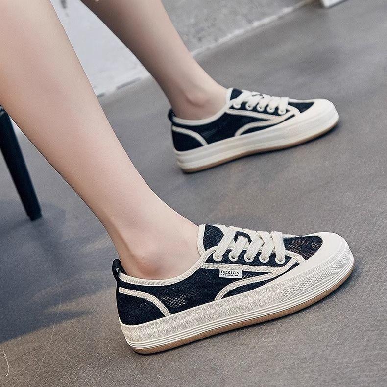 

Fashion Lace Up Round Toe Ladies Shoes Low Mesh BreathableHigh on Platform Women Footwear High Quality Cotton New Arrival 2024 39 Urban 40 чёрный