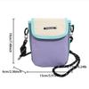 Nylon Crossbody Bag Mini Patch Color Block Design for Women Men Compact Phone Purse for Outdoor Events Travel