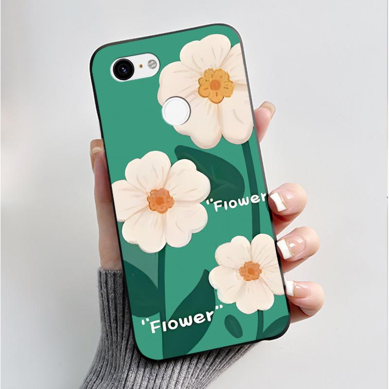 For Google Pixel 3 XL Case Black Bumper Soft TPU Silicone Cover for Pixel 3 XL Phone Cases Pixel3 3XL Butterfly Flower Capa