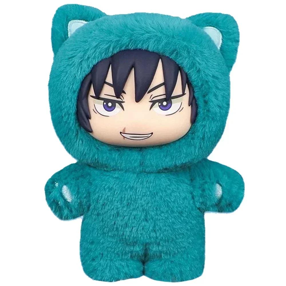 Jujutsu Kaisen Gojo Satoru Peluche Carina Felpa con Orecchie da Gatto Bambola di Pezza Figura Anime da Collezione Regalo per i Fan