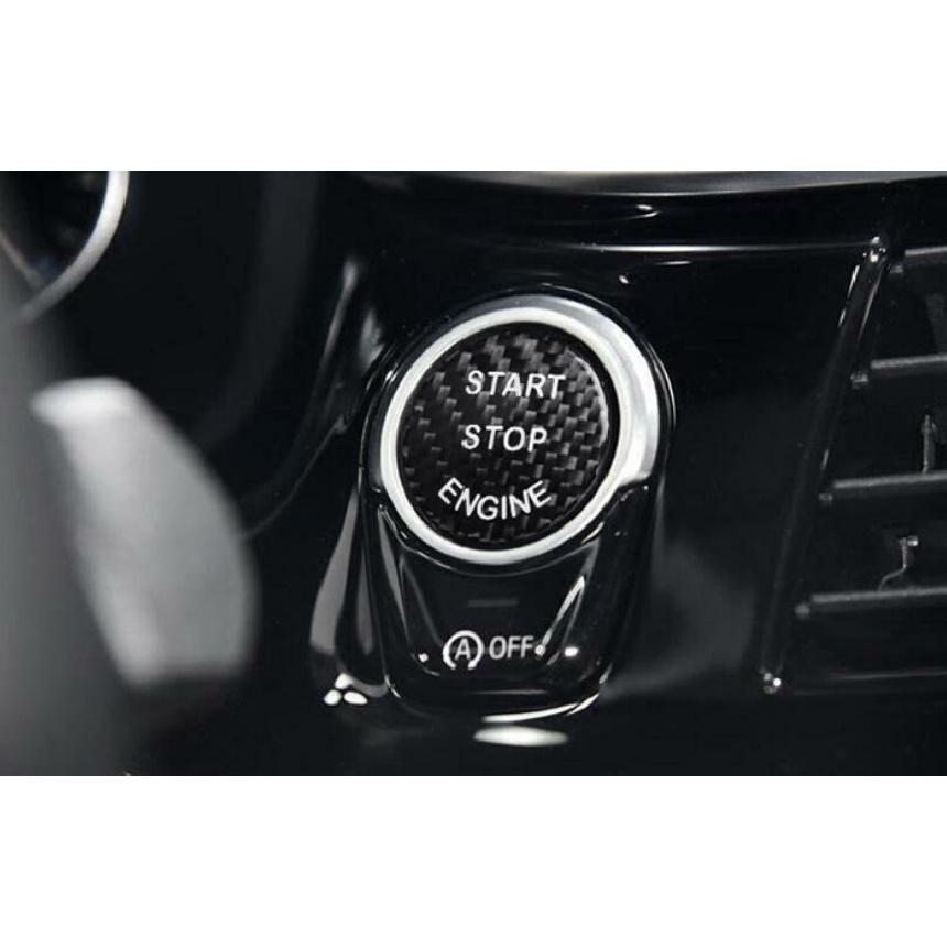 Real Carbon Fiber One-Button Start Switch Cover Trim For BMW X3 F25 X4 2011-2017