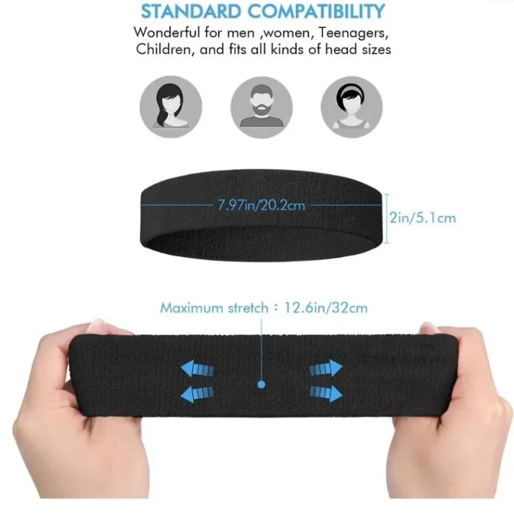 1Pcs Sport Headbands for Men Women, Sweat Wicking Bandanas for Running Tennis Yoga Gym Workout, Fitness Sweatbands Hairbands