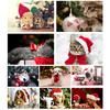Pet Themed Christmas Photography Backdrop,Party Banner,Wall Decor,for Parties Backdrops,Holiday Decor,Photo Studio