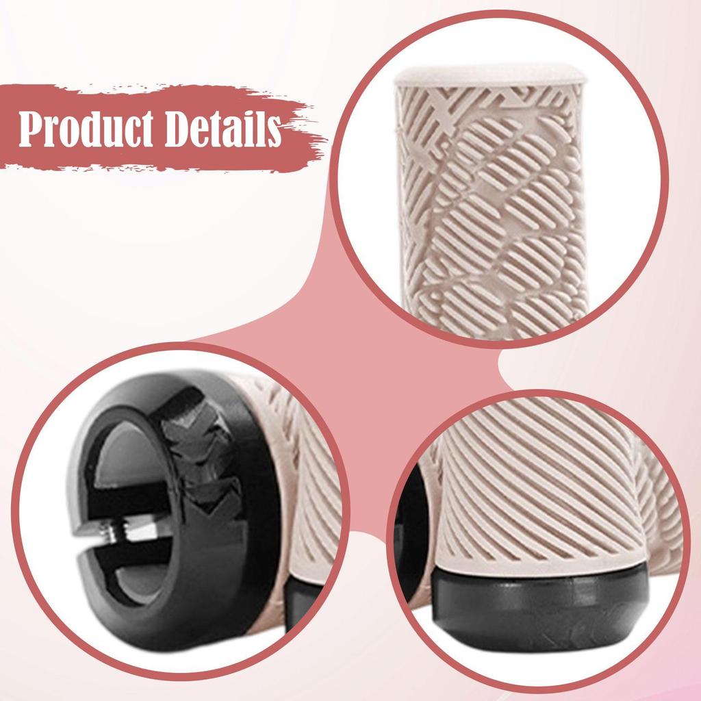 Bike Handlebar Grips Ergonomic Riding Accessories for Foldable Bikes Universal Replacement for Mountain Road Bikes Shockproof 2x