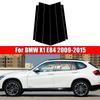 6Pcs Car Door Window Pillar Center Post Trim Stickers For BMW X1 E84 2009-2015 2010 2011 2012 2013 2014Auto Styling Accessories