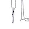 Men's Hip-Hop Titanium Steel Spiral Cube Pendant Necklace - European & American Style