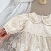 Tuta a Rete con Volant e Ricami per Bambina - Autunno - per Celebrazione dei 100 Giorni