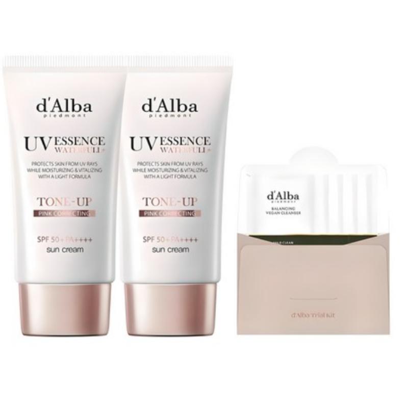 

d’Alba Waterfull Tone-Up Sunscreen SPF50+ PA++++ 50ml x 2P + Balancing Vegan Gel Cleanser 15ml Set Sunscreen50ml x 2P + Balancing Vegan Gel Cleanser