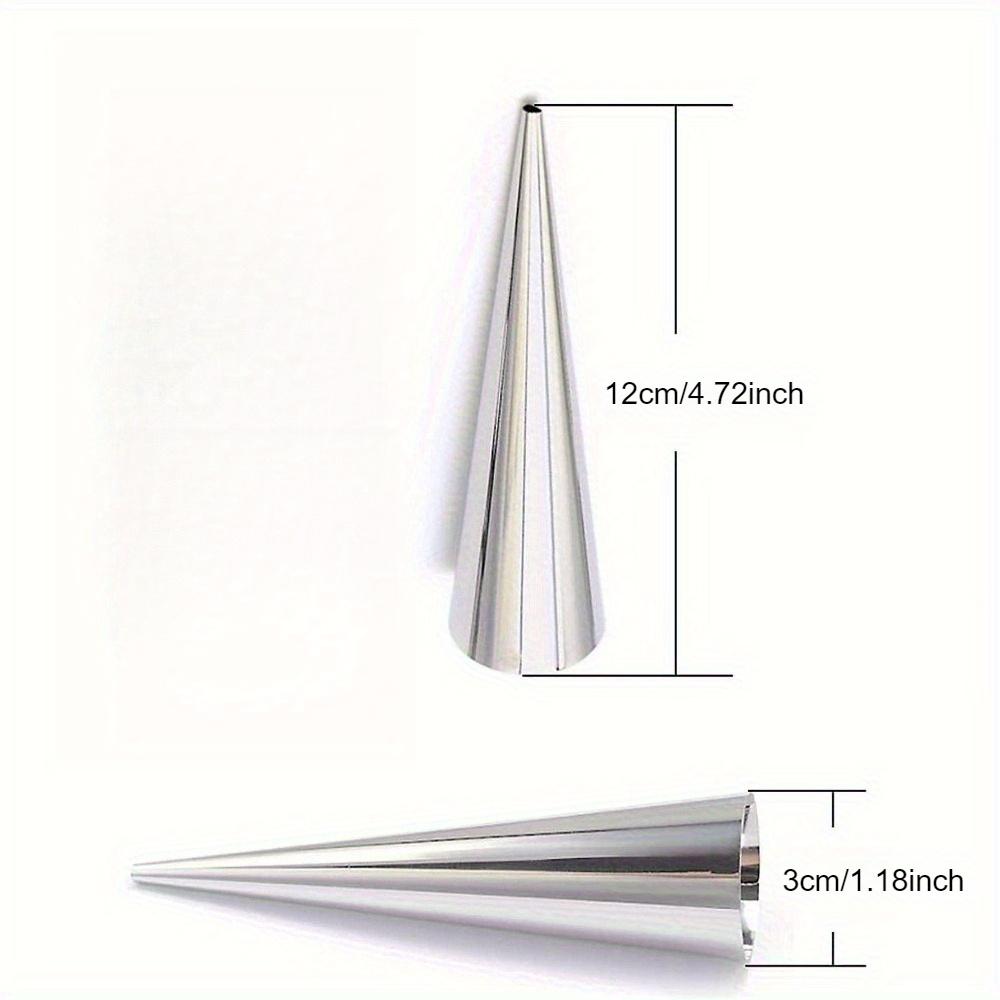 8/12-Piece Stainless Steel Cream Horn Molds, Heavy-Duty Baking Cones for Ice Cream Croissant Pastries, Non-Stick