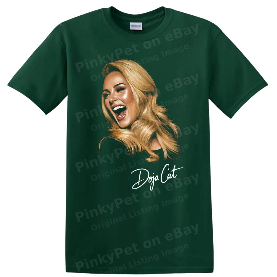 Doja Cat Digital Portrait Music Pop Star T Shirt Celebrity Face Graphic Art Tee