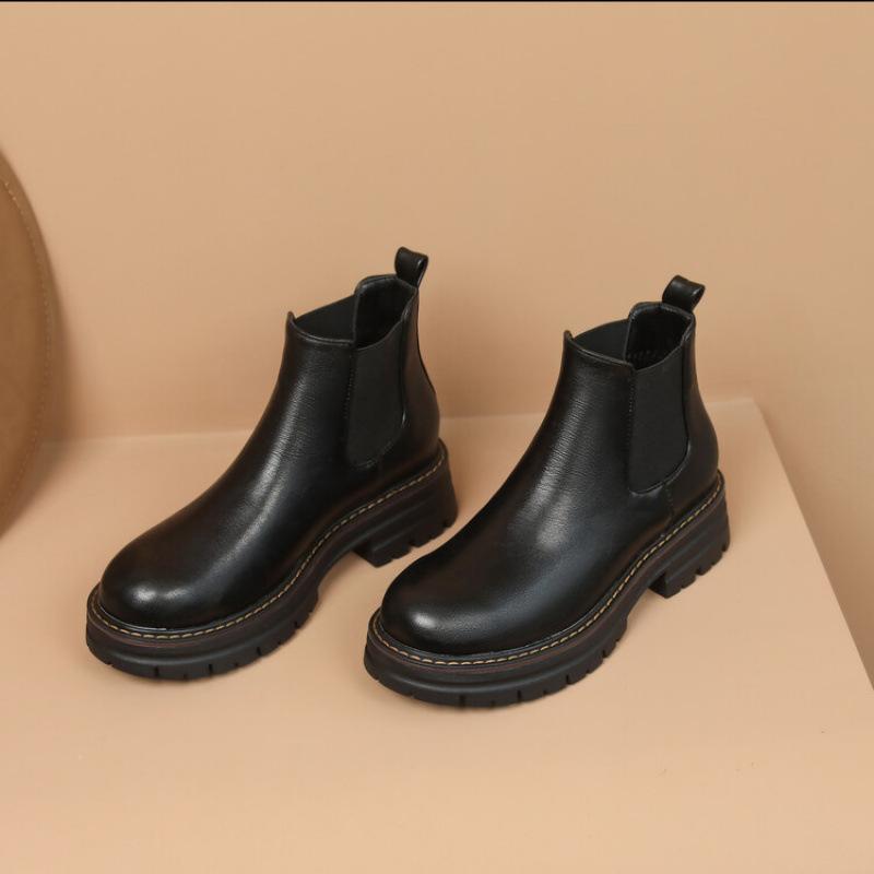 

Корейская версия женских рыцарских сапог большого размера на среднем каблуке, нескользящие женские сапоги на квадратном каблуке с круглым носком, сапоги-рукава, новинка осени и зимы, средней длины 39 чёрный