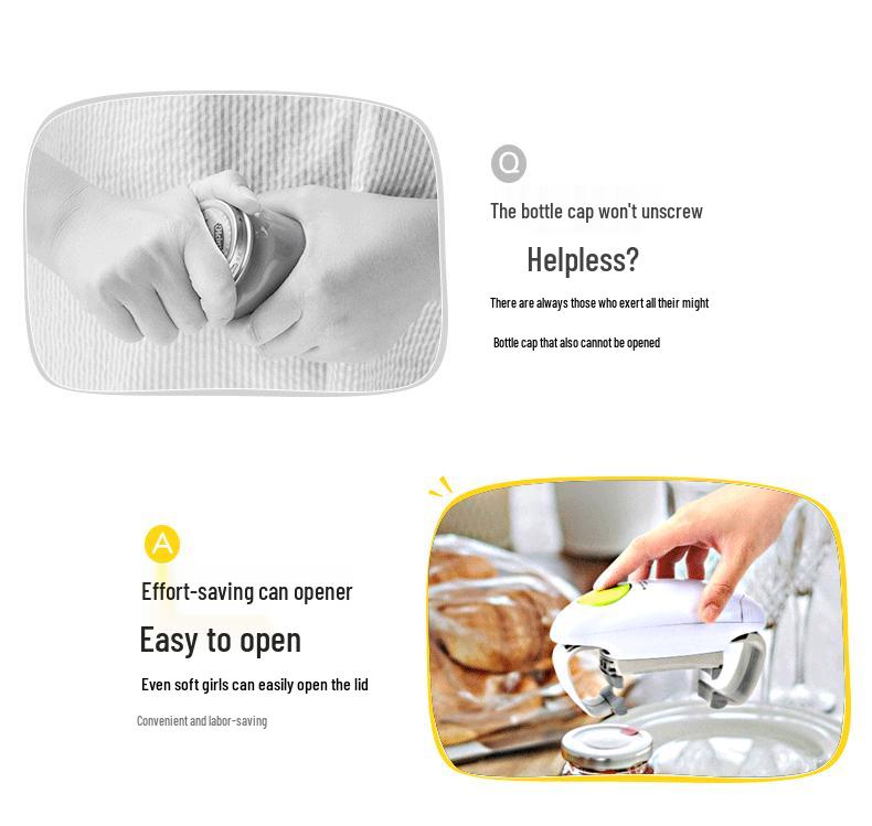 Electric Multi-functional Can and Bottle Opener: Automatic, Labor-saving Kitchen Tool