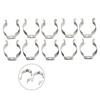10pcs Clips Tool Holder Clips Courtyards Manganese Steel Replacement SPRING TERRY Clips Silver Professional Tool For Garages