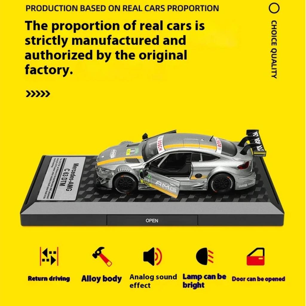 1/32 Scale BENZ AMG C63 DTM Alloy Car Model with Pull-Back Action, Racing Toy for Kids, Stunning Details, Perfect Gift