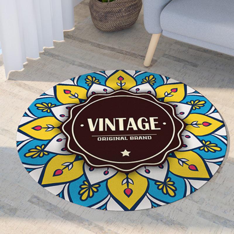 Round Carpet for Bedroom Rugs Living Room Decoration Home Room Decor Computer Table Chair Floor Mat Hallway Entrance Doormat