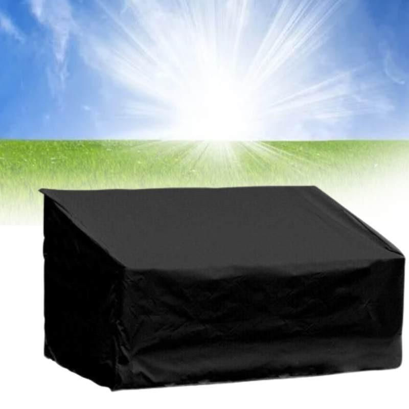 Premium Schwarzer Oxford-Stoff Bankabdeckung Wetterfest Für Gartenmöbel