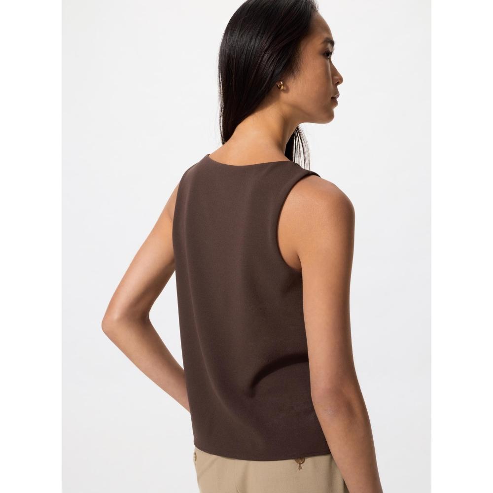 Uniqlo Japan Crepe Jersey Boat Neck Bra Top