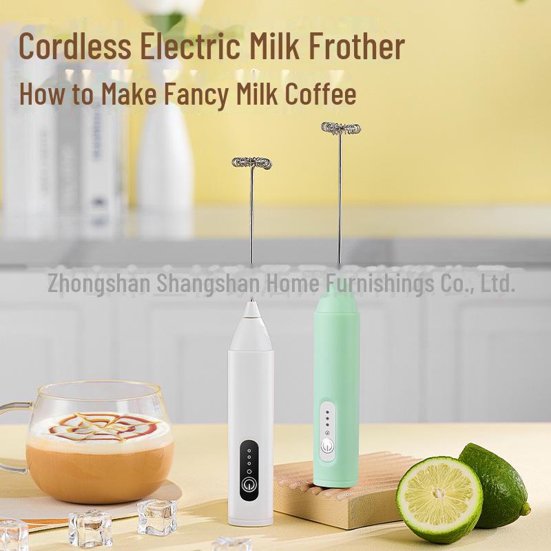 Kabelloser Handheld Elektrischer Milchaufschäumer Mixer für Kaffee