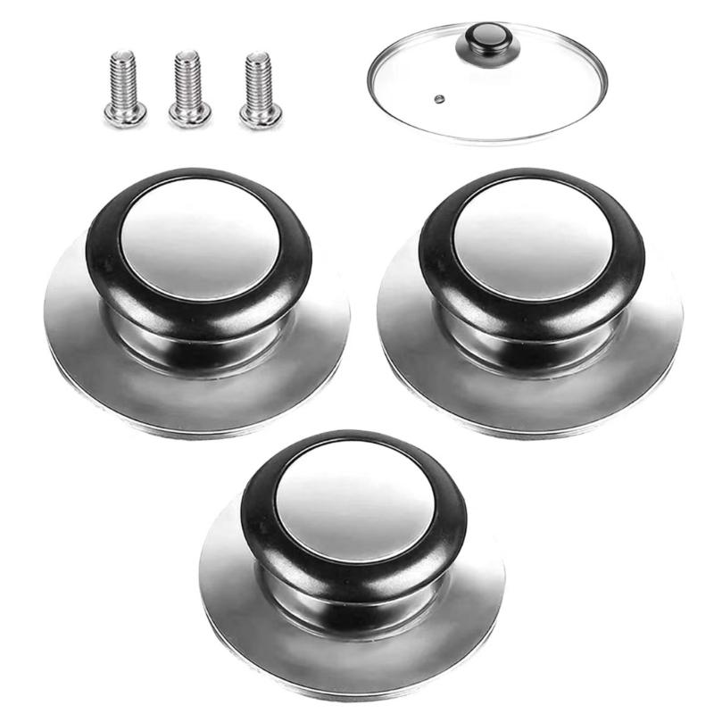 2pcs Multipurpose Lid Knobs Convenient for Cookware Easy To Replace and Heat Resistant Designs Stainless Steel