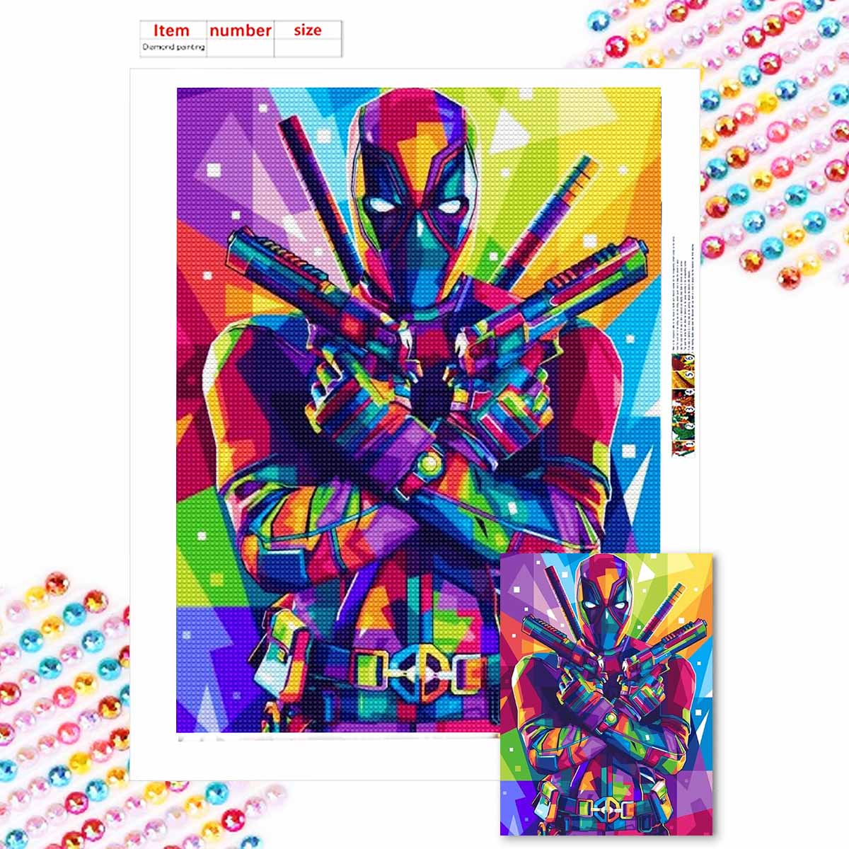 

Набор для вышивания крестом «Алмазный красочный воин», сделай сам, мозаичное искусство, алмазная живопись, полная выкладка, алмазное украшение для дома Round 20x30cm