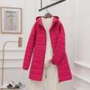 Women's Lightweight Hooded Down Jacket - Mid-Length Slim Fit Lightweight Fall/Winter Lightweight Plus Size Coat