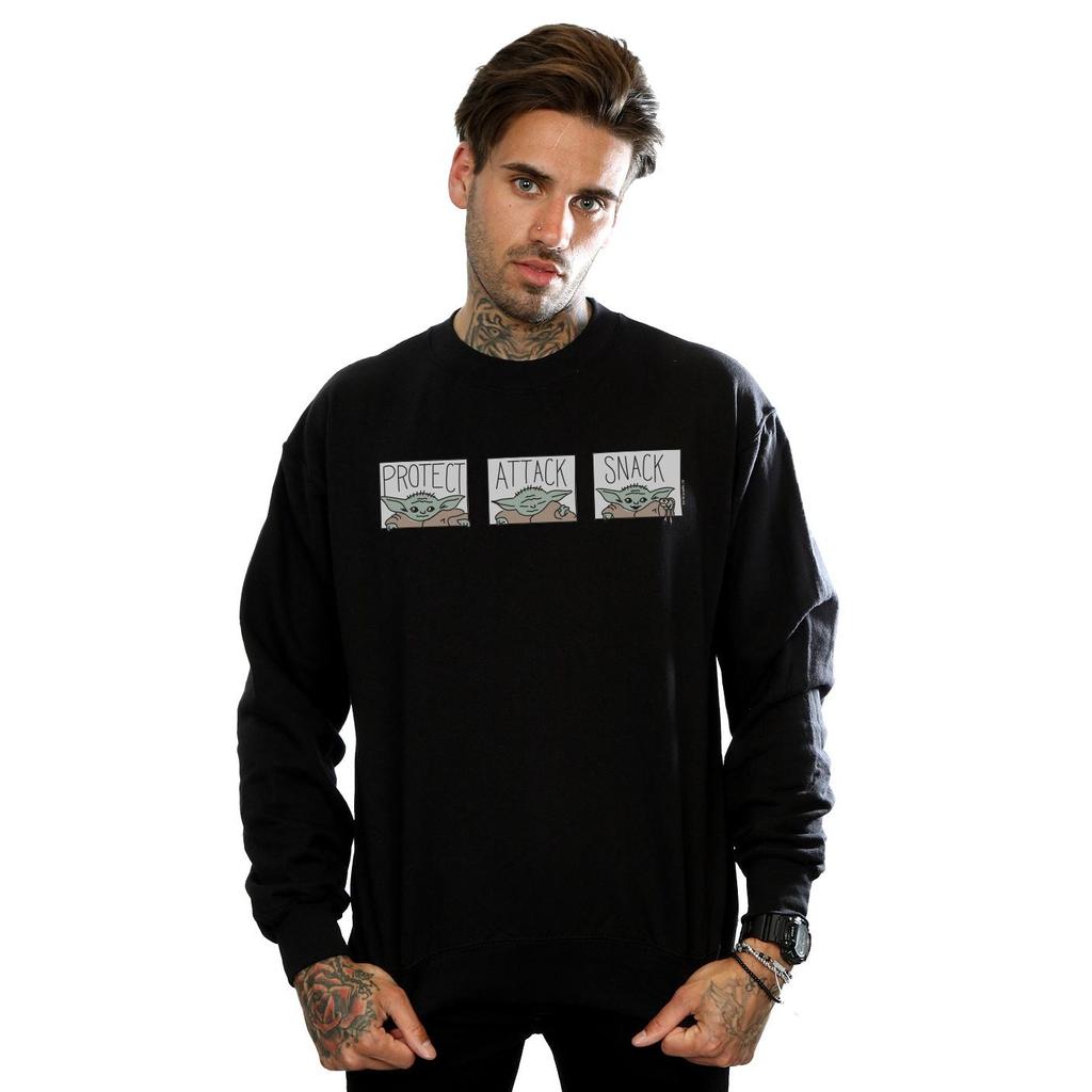 Star Wars Mens The Mandalorian The Child Tiles Sweatshirt