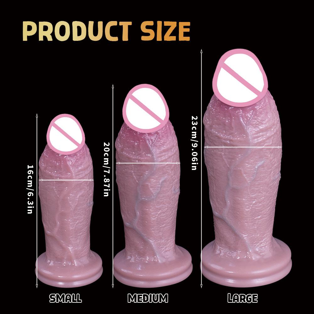 Super Large Realistic Silicone Dildo  Anal Plug  Thick Dildo  Pedicle Masturbator  Female Sex Toy