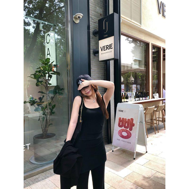 

Wild Spicy Private Label Set Air Layer Baby Velvet Brushed Jacket Flared Casual Pants Slimming Plus Size Set Black Sling L