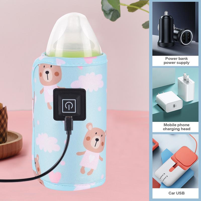 Bottle Warmer Sleeve 3 Temp Adjustable Car Bottle Warmer Fast Heating Travel Accessories Lightweight Protective Sleeve For