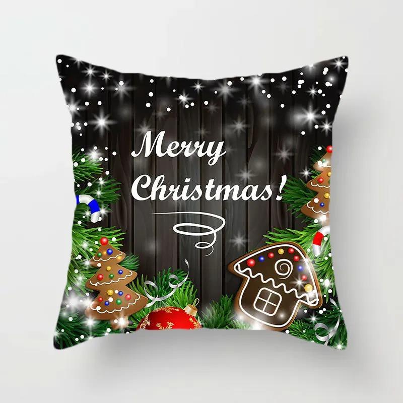 Christmas Themed Pillowcases Car Accessories Office Santa Claus Living Room Sofa Home Pillowcases