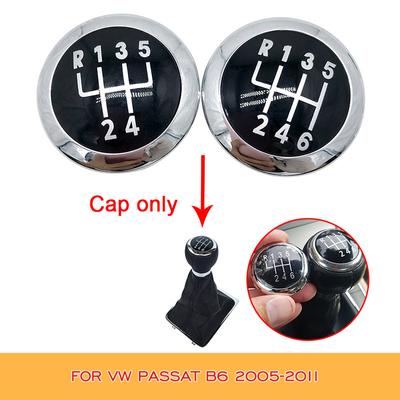 Versnellingspookknopdop Snelheidsnummer Embleem Badge Bovenste sierdop Afdekhoes Voor Volkswagen VW Passat B6 2005-2011 Autostylingaccessoires