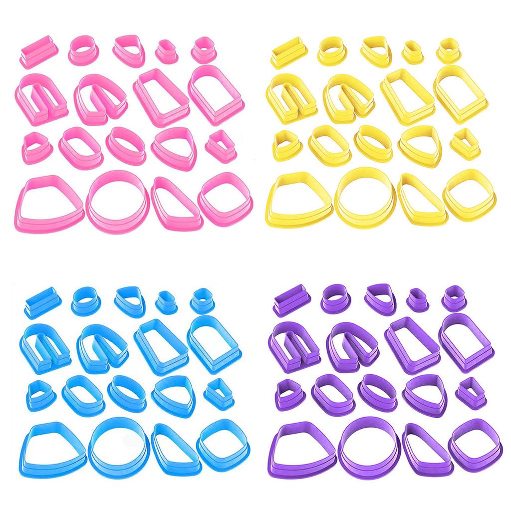 18x Frame Clay Cutters Clay Jewelry Cutters Practical Clay Earring Cutters DIY Earrings Accessories for Jewelry Making