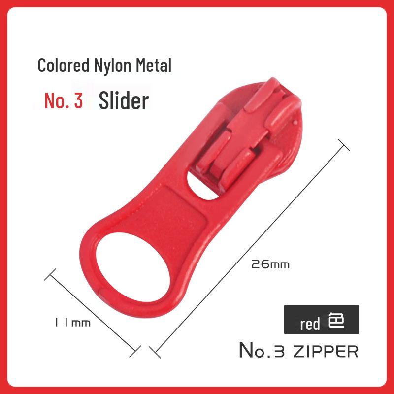 Nylon- und Metall-Reißverschlussanhänger für Jacken und Taschen (Nein. 3 & Nein. 5)