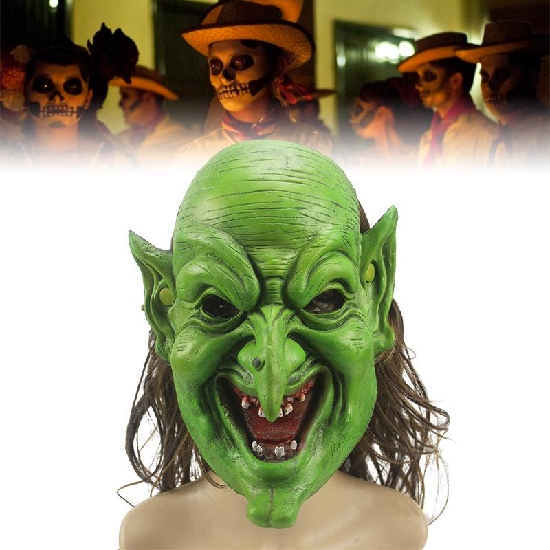 Scary Witch Character Mask For Dress-up Halloween Christmas And Easter Costume Prop 9.44*11.02in