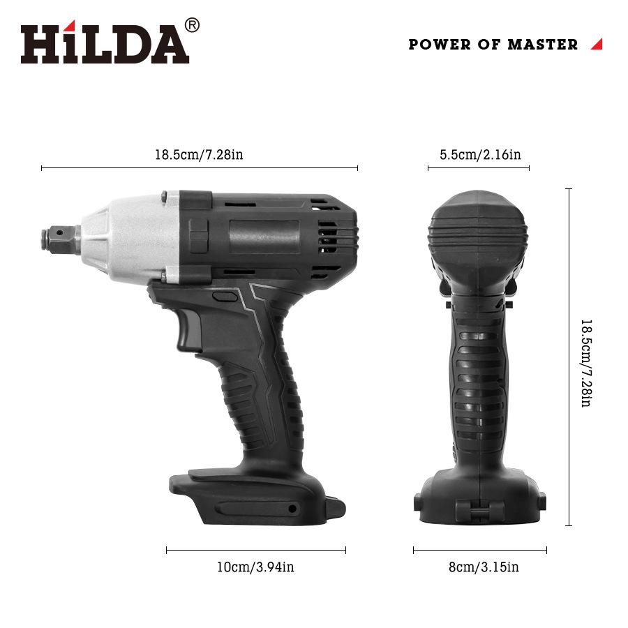 Hilda Portable Lithium Electric Screwdriver with Brush Charging & Wrench Set for Car Repair and Carpentry.