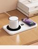 Smart Heating Coaster & Phone Charger - Desktop Temperature-Controlled Ceramic Plug-in