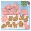 8PCS 3D Embossed Details Dinosaur Cookie Cutter PP Cookie Cutter Set Baking Kit  Kids DIY Desserts