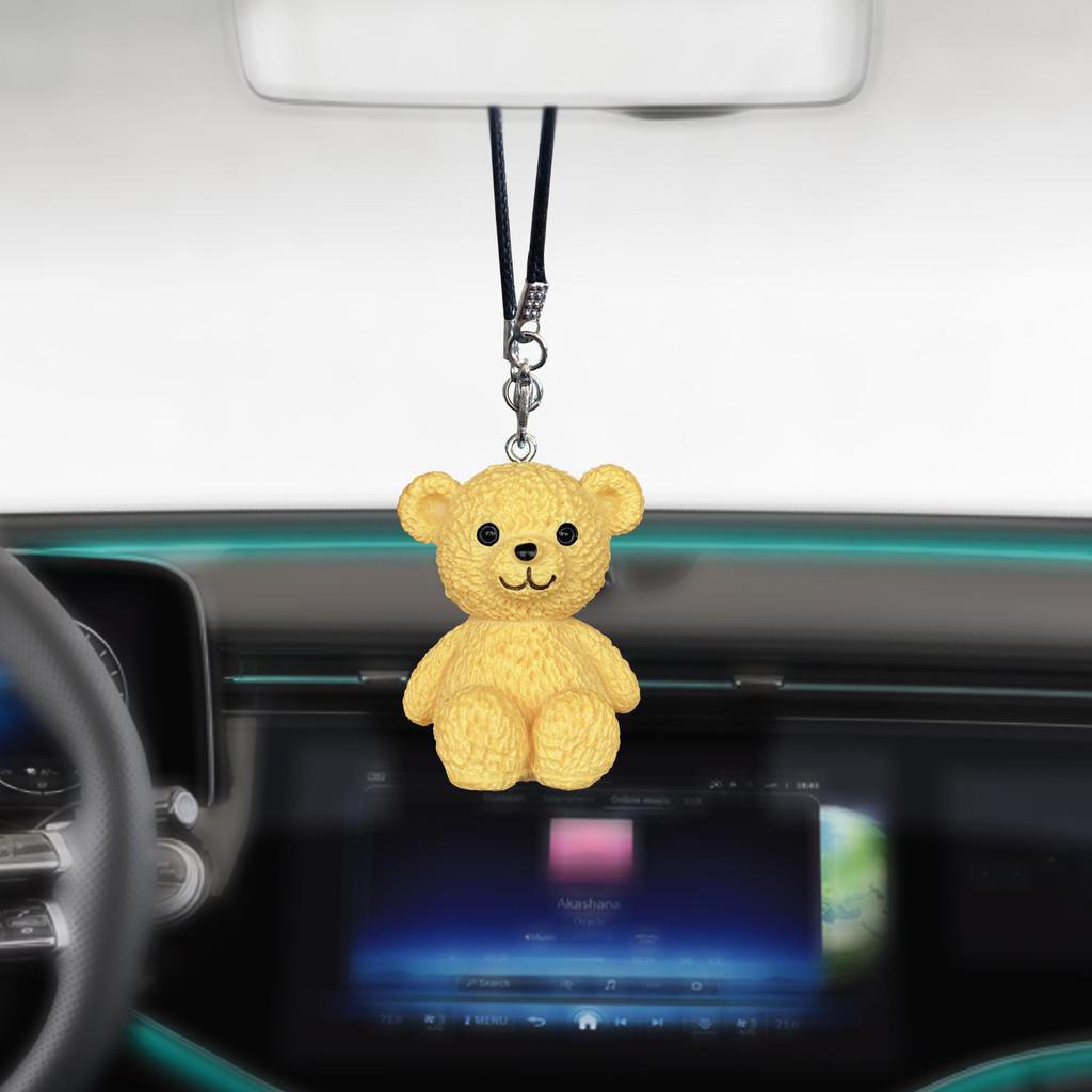 Teddy Bear Cute Car Rearview Mirror Hanging Pendant Car Ornaments Decoration
