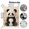 Creative DIY Framed Pearl Art Kit with Cute Panda Floral Pattern Sparkling Bead Canvas Ready to Display Relaxing Gift for Adults Craft Decor