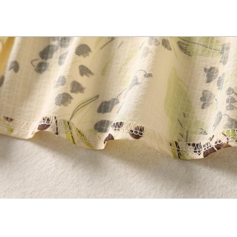 Summer Oversized Loose Casual Printed Shirt Versatile Retro Artistic Short Sleeved Shirt Blouses & Shirts