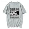 Radiohead T-Shirt Herren Damen Vintage Grafik T-Shirts Hombre Unisex Hochwertige Baumwolle Rundhals Klassische T-Shirts