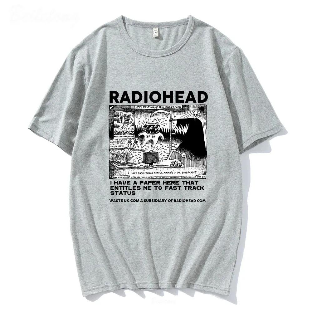 Radiohead T-Shirt Herren Damen Vintage Grafik T-Shirts Hombre Unisex Hochwertige Baumwolle Rundhals Klassische T-Shirts