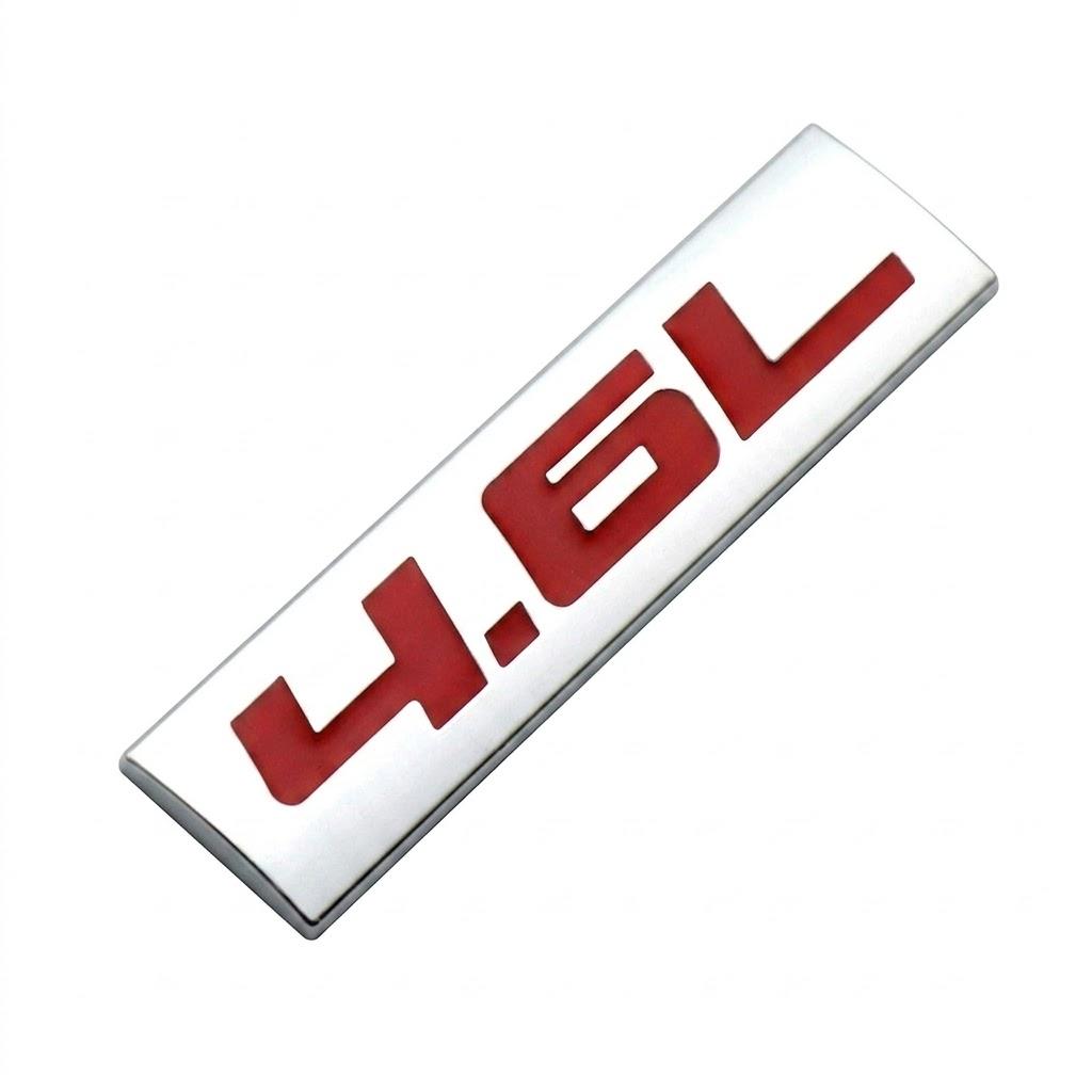 Universelles 3D-Metall 4,0L 4,6L 4,7L 5,0L 5,3L 5,7L Hubraum Motor Abzeichen Aufkleber Heckklappe Kotflügel Seitenemblem Aufkleber Chromleiste