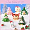 Adorable Resin Christmas Cartoon Animal Snowman Pig Duck Tree Ornaments