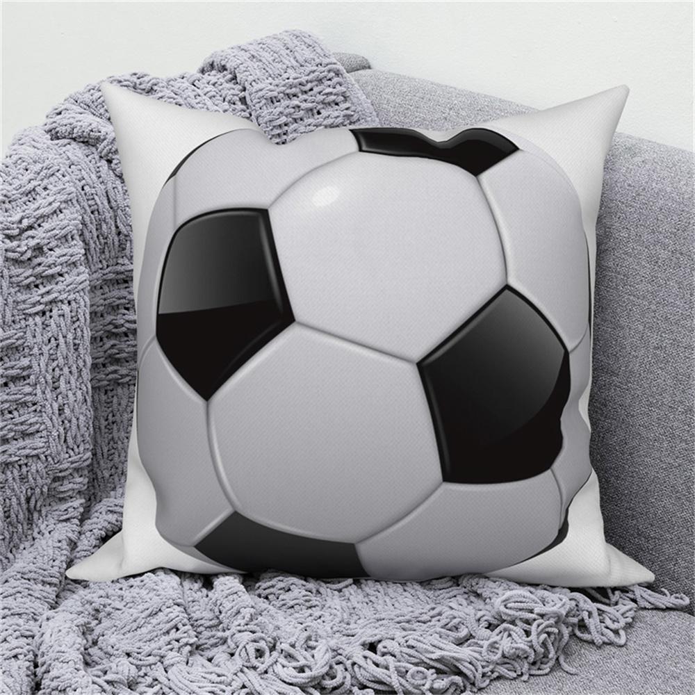 Fußball-Print Kissenbezug Heimdeko Kissenbezug Sofa Auto Überwurf